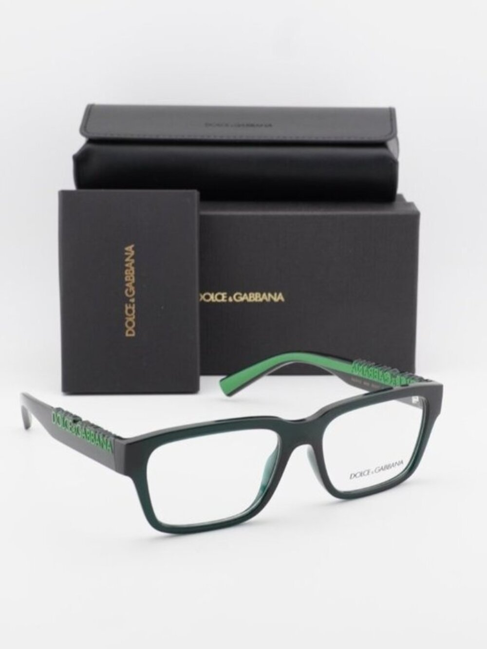 Dolce & Gabbana DG5112 3008 Rectangle Eyeglasses - Green 55mm